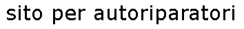 SITO PER AUTORIPARATORI