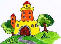 castello immerso in un bosco