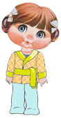 bambolina di cartone da vestire